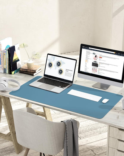 Non-Slip Desk Pad,Mouse Pad,Waterproof PVC Leather Desk Table Protector,Ultra Thin Large Desk Blotter, Easy Clean Laptop Desk Writing Mat for Office Work/Home/Decor(Pink, 23.6&quot; x 13.7&quot;)