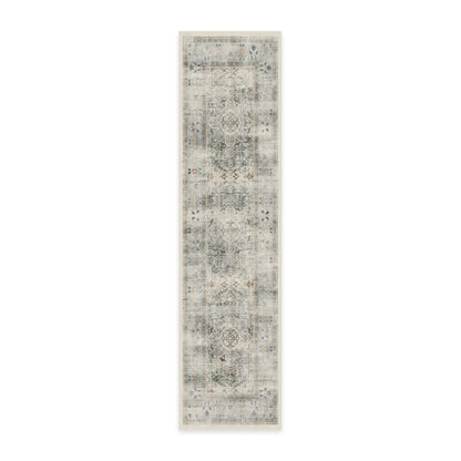 RUGGABLE – Sarrah Blue Quartz – Machine Washable Runner Rug – Pet &amp; Child Friendly – Stain &amp; Water Resistant – Non-Slip – 2.5&