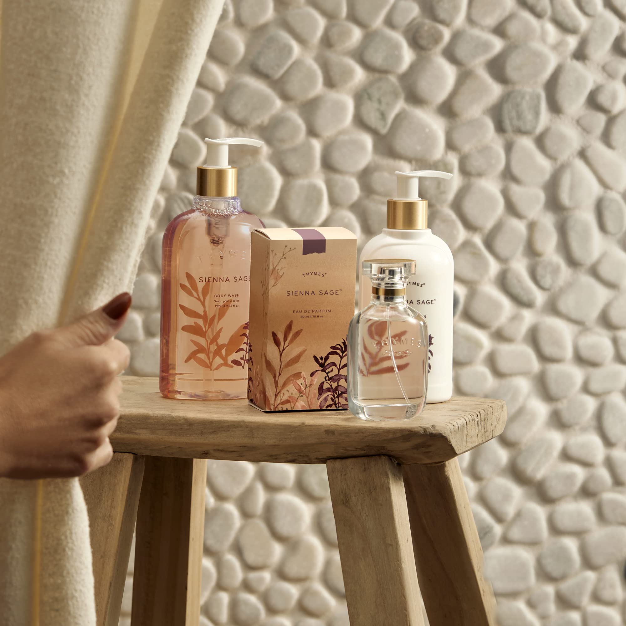 Thymes Hand Lotion Gold Pump - 8.25 Fl Oz - Eucalyptus