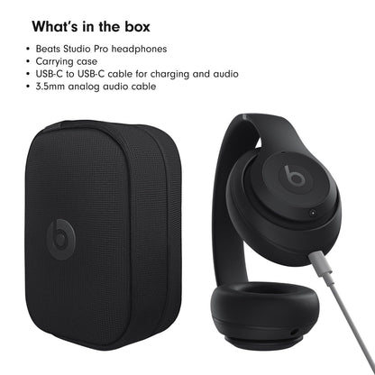 Beats Studio Pro - Wireless Bluetooth Noise Cancelling Headphones - Personalized Spatial Audio, USB-C Lossless Audio, Apple &amp; Android Compatibility, Up to 40 Hours Battery Life - Matte White