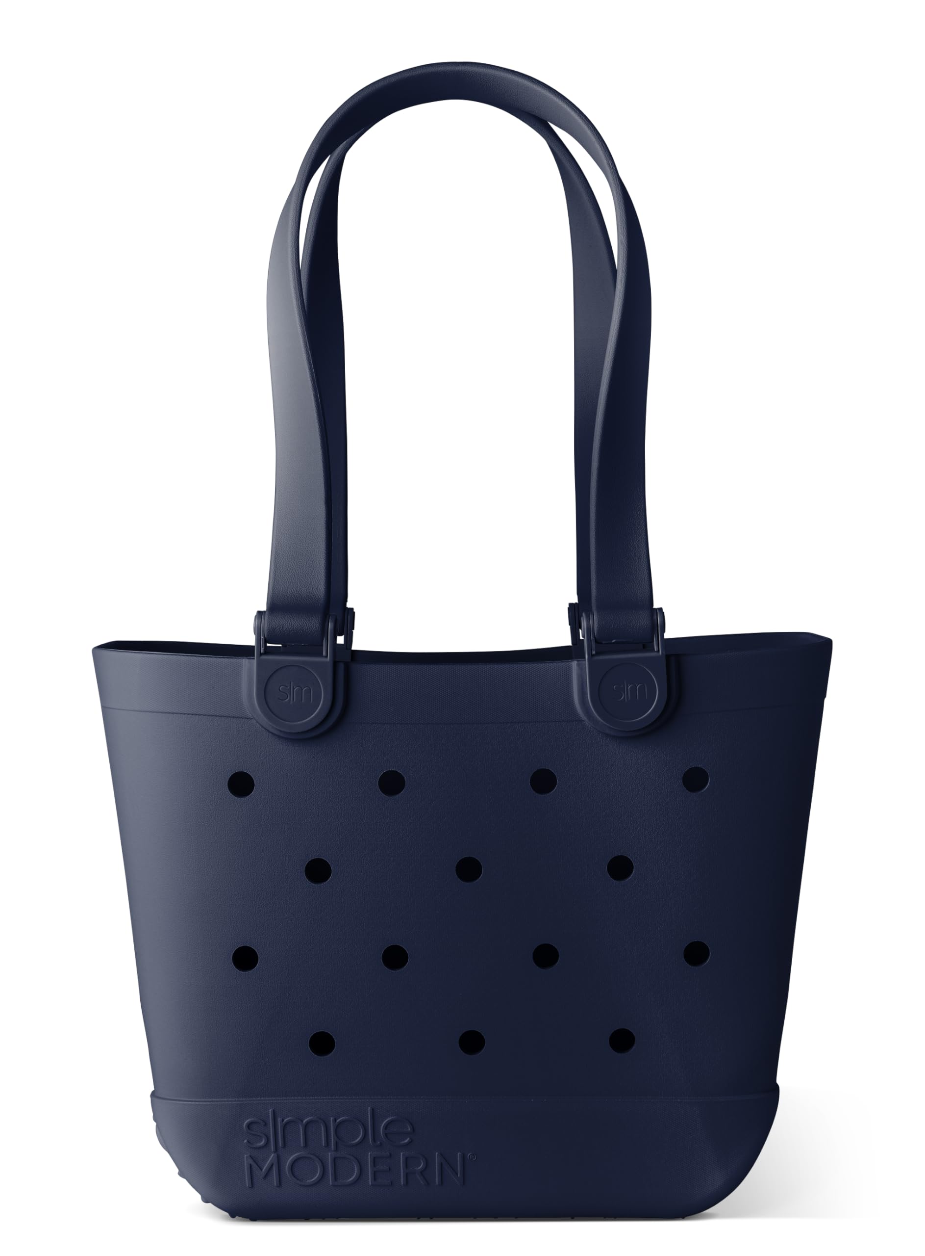 Simple Modern Beach Bag Rubber Tote | Waterproof Medium Tote Bag with Zipper Pocket for Pool, Groceries, Sports | Gifts For Women | Getaway Bag Collection | Almond Birch