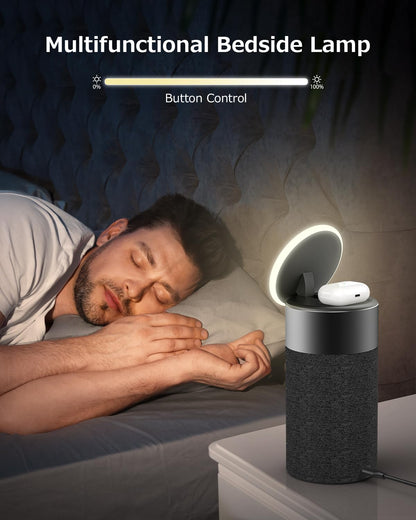 COLSUR Bluetooth Speaker, Magnetic Wireless Charger, Bluetooth Speakers with Night Light, 2 in 1 Wireless Charging Station for iPhone 16/15/14/13/12 Series, AirPods Pro/3/2（Gift Ideal）