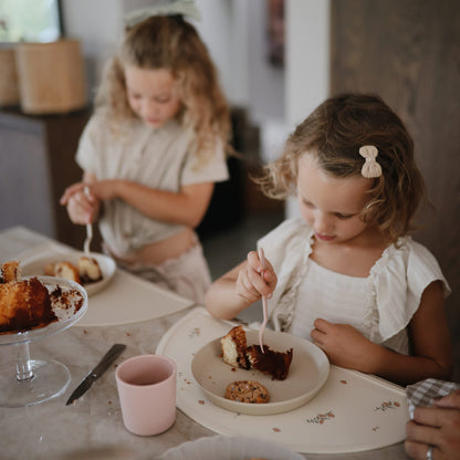mushie Flatware Fork and Spoon Set for Kids | Made in Denmark (Sage)