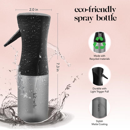 Kitsch Spray Bottle for Hair - Continuous Water Mister with Ultra Fine Mist for Hairstyling, Barbers, Salons, Cleaning, Plants, Versatile Spray Bottles - Made from Recycled Plastic - Terracotta, 5 oz