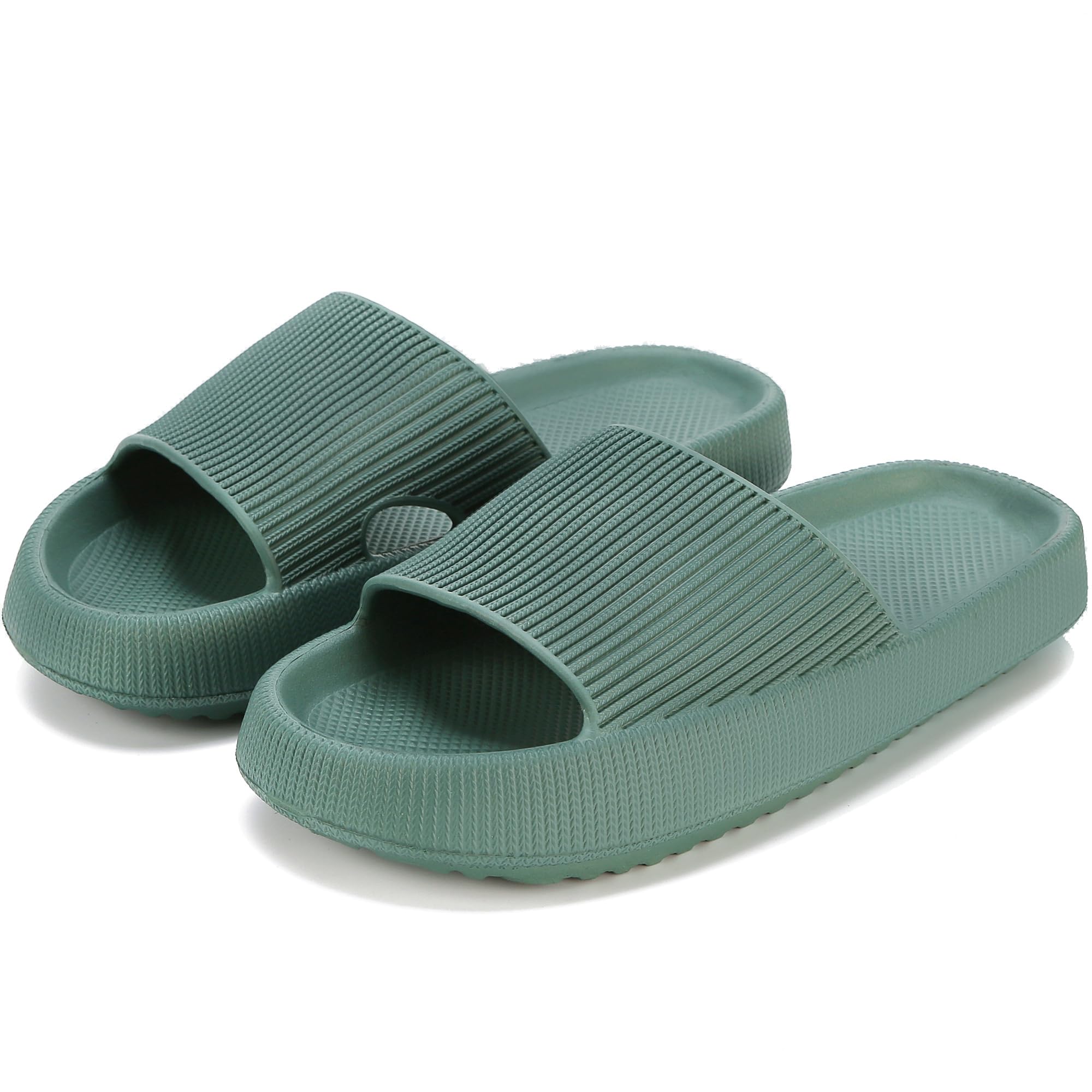 rosyclo Cloud Slippers for Women and Men, Pillow House Slippers Shower Shoes Indoor Slides Bathroom Sandals, Ultimate Comfort, Lightweight, Thick Sole, Non-Slip, Easy to Clean