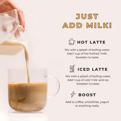 Blume Rose London Fog Latte with Zero Sugar or Caffeine - Certified Organic, Vegan and Gluten-Free - Tart Cherry &amp; Rosehips blend rich Antioxidant &amp; Vitamin to Ease Bloating and Boost Your Natural Glow - 30 Servings