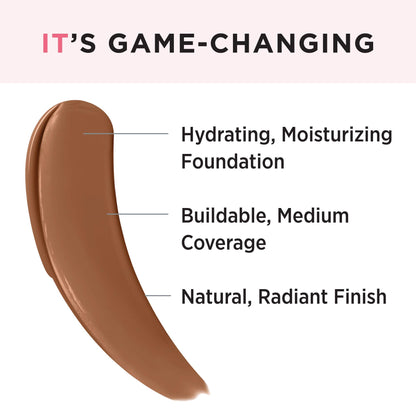 IT Cosmetics Your Skin But Better Foundation + Skincare - Hydrating Medium Buildable Coverage - Minimizes Pores &amp; Imperfections - Natural Radiant Finish - With Hyaluronic Acid - 1.0 fl oz