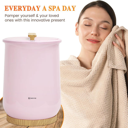 Keenray Towel Warmer, Luxury Towel Warmer Bucket, Large Towel Warmer for Bathroom, Auto Shut Off, Fits Up to Two 40&quot;X70&quot; Oversized Towels, Bathrobes, Blankets, PJ&