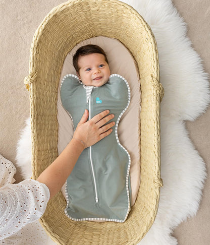 Love to Dream Swaddle UP, Baby Sleep Sack, Self-Soothing Swaddles for Newborns, Improves Sleep, Snug Fit Helps Calm Startle Reflex, New Born Essentials for Baby, 5-8.5 lbs, Sand Dollar