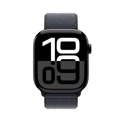 Apple Watch Series 10 [GPS 46mm] Smartwatch with Jet Black Aluminium Case with Black Sport Band. Fitness Tracker, ECG App, Always-On Retina Display, Water-Resistant