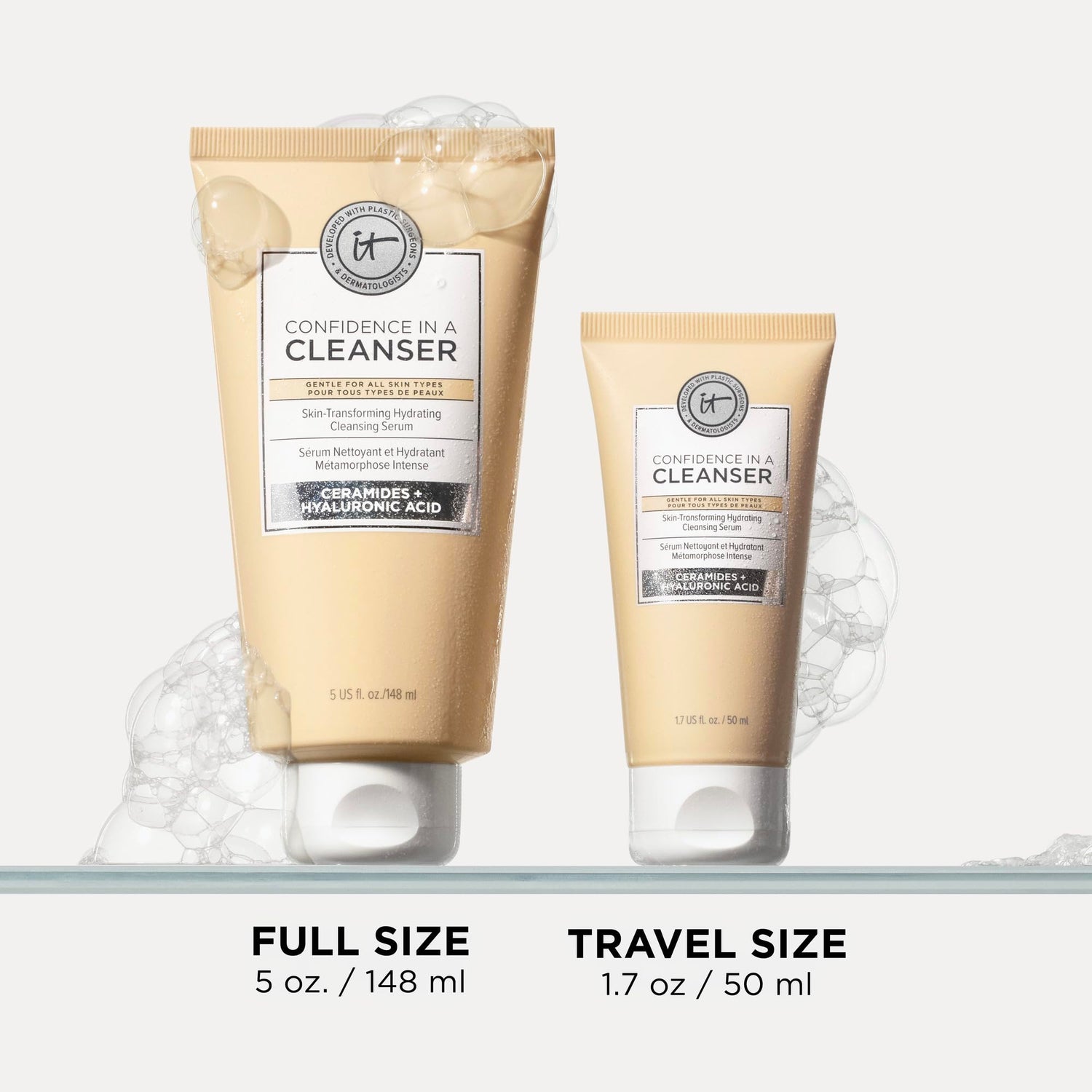 IT Cosmetics Confidence in a Cleanser - Hydrating Face Wash With Hyaluronic Acid &amp; Ceramides - Supports Skin Barrier - Removes Makeup, Oil, and SPF - All Skin Types