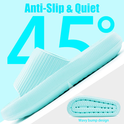 rosyclo Cloud Slippers for Women and Men, Pillow House Slippers Shower Shoes Indoor Slides Bathroom Sandals, Ultimate Comfort, Lightweight, Thick Sole, Non-Slip, Easy to Clean
