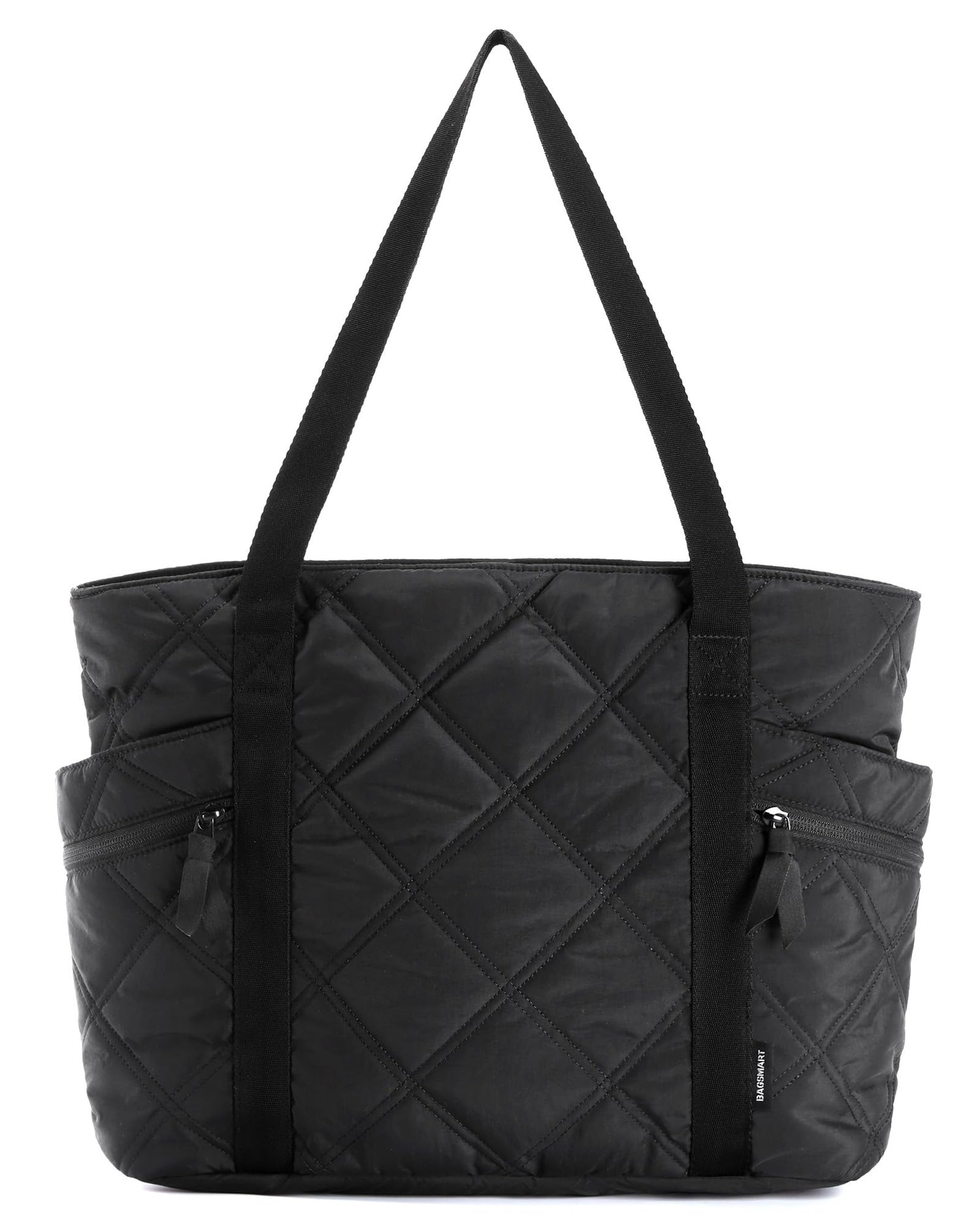 BAGSMART Tote Bag for Women, Puffer Tote Bags with Zipper, Travel Essentials Quilted Nurse Bag Carry On Bag Gifts for Women