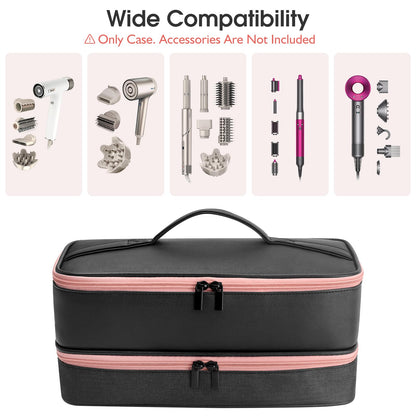 Travel Carrying Case for Hair Dryer Shark Flexstyle Dyson Airwrap Brush Double-Layer Hair Accessories Tools Storage Bag for Revlon Hairdryer Styler Organizer