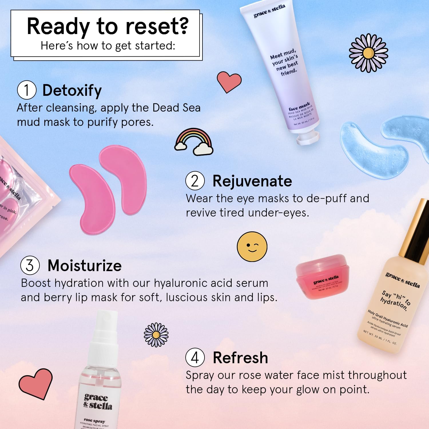 grace &amp; stella Award Winning Weekend Reset Gift Set for Women