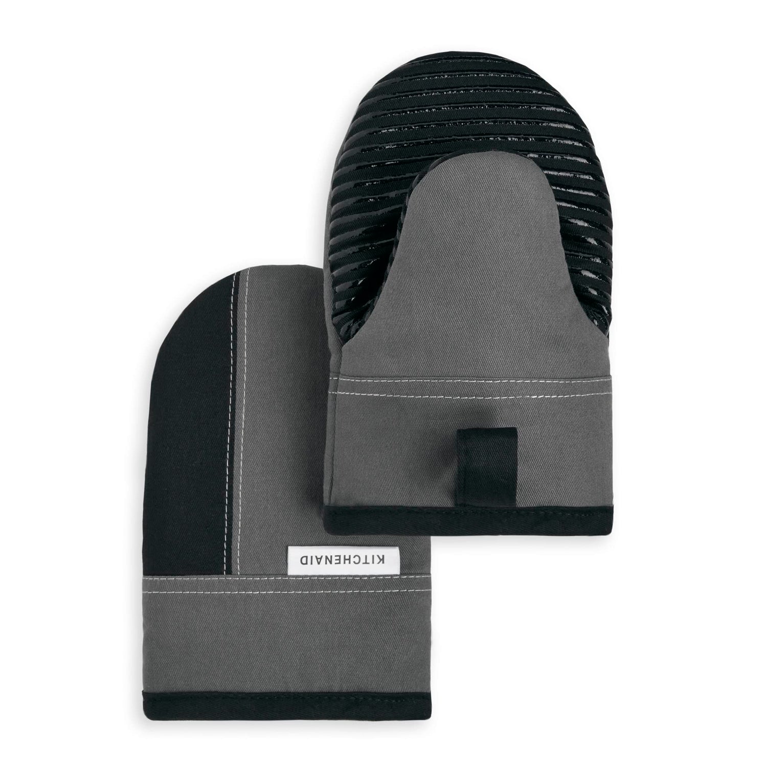 KitchenAid Beacon Two-Tone Non-Slip Mini Oven Mitt Set, Milkshake/Beige, 5.5&quot;x8&quot;, 2 Piece