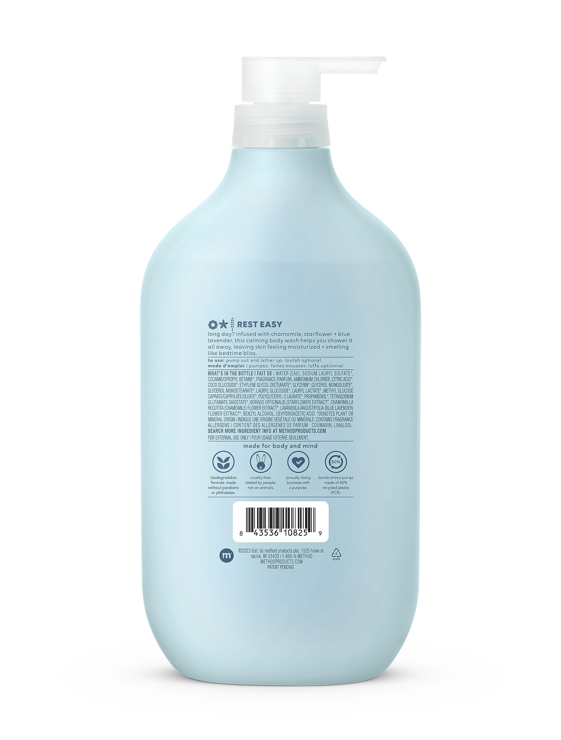 Method Men Body Wash, Glacier + Granite, Paraben and Phthalate Free, 28 FL Oz (Pack of 1)
