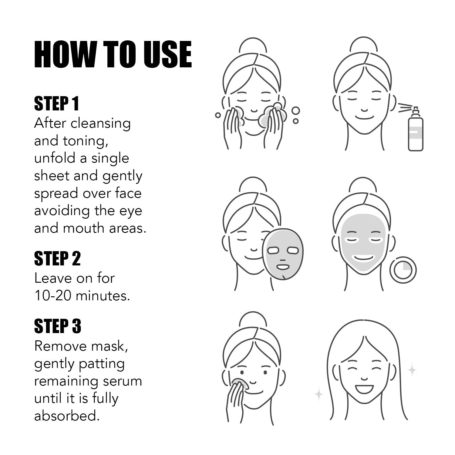 LAPCOS Rejuvenating Sheet Mask Variety Set, Korean Facial Sheet Masks, Moisturizing &amp; Restorative Skincare, 5-Pack