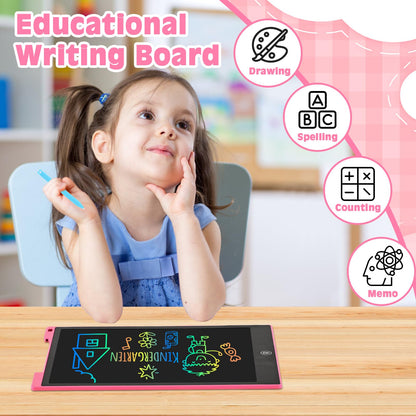 cimetech 2 Pack LCD Writing Tablet for Kids Toys, Colorful Drawing Tablet Doodle Board Writing Pad for Toddler Gifts, Kids Travel Essentials, Christmas Stocking Stuffers for 3-12 Years Boys Girls