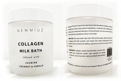 Creamy Coconut Collagen Milk Bath Soak powder Moisturize &amp; Soften Skin – Vanilla Jasmine Luxury Spa Bubble Bath Salt Mother&