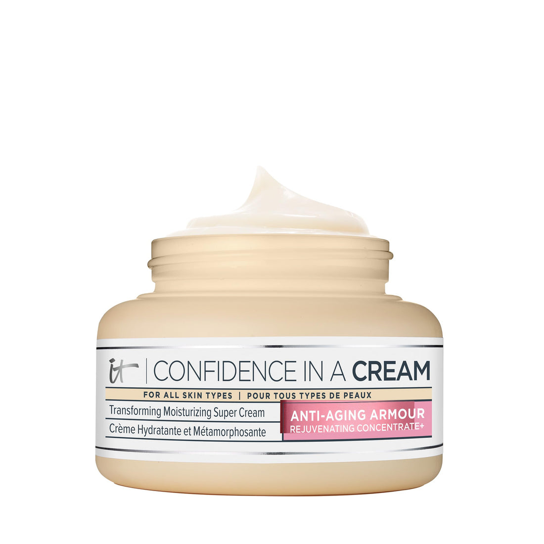 IT Cosmetics Confidence in a Cream Anti Aging Face Moisturizer – Visibly Reduces Fine Lines, Wrinkles &amp; Signs of Aging Skin in 2 Weeks, 48HR Hydration with Hyaluronic Acid, Niacinamide