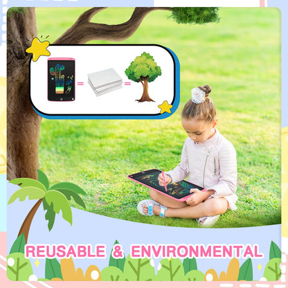cimetech 2 Pack LCD Writing Tablet for Kids Toys, Colorful Drawing Tablet Doodle Board Writing Pad for Toddler Gifts, Kids Travel Essentials, Christmas Stocking Stuffers for 3-12 Years Boys Girls