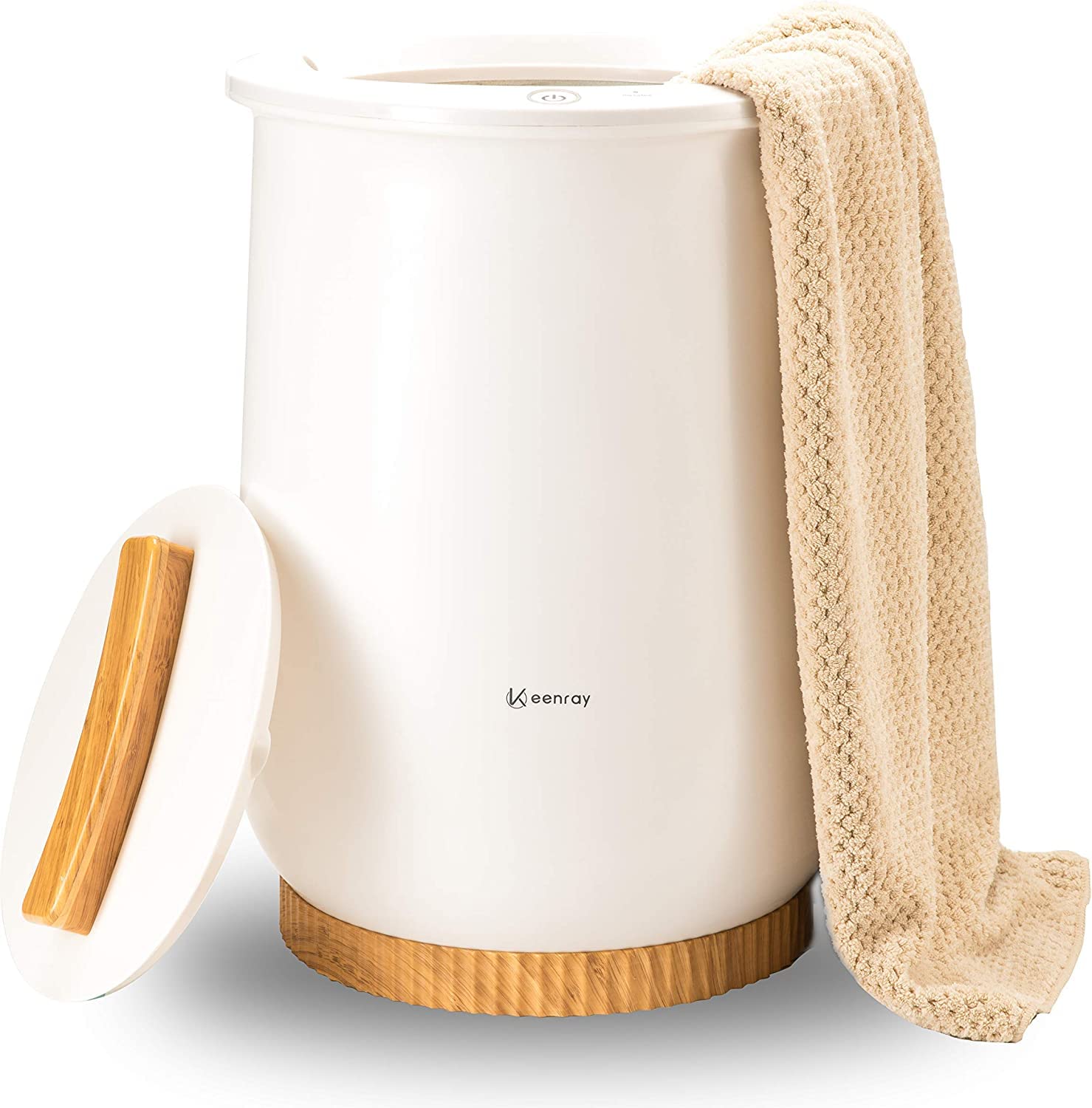 Keenray Towel Warmer, Luxury Towel Warmer Bucket, Large Towel Warmer for Bathroom, Auto Shut Off, Fits Up to Two 40&quot;X70&quot; Oversized Towels, Bathrobes, Blankets, PJ&
