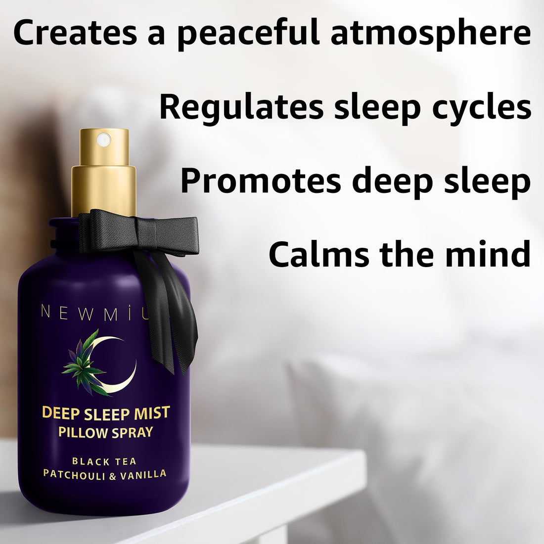 Deep Sleep Pillow Spray Patchouli Black Tea Vanilla Essential Oils Natural Fast Acting Aromatherapy Mist for Restful Sleep Relaxation Calming Stress Relief Bedtime &amp; Shower Spray Luxury Self care Gift