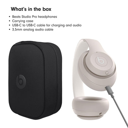 Beats Studio Pro - Wireless Bluetooth Noise Cancelling Headphones - Personalized Spatial Audio, USB-C Lossless Audio, Apple &amp; Android Compatibility, Up to 40 Hours Battery Life - Matte White