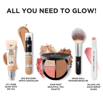 IT Cosmetics Your Most Beautiful You Anti-Aging Matte Radiance Luminizer &amp; Brightening Blush Palette - With Hydrolyzed Collagen Silk Peptides