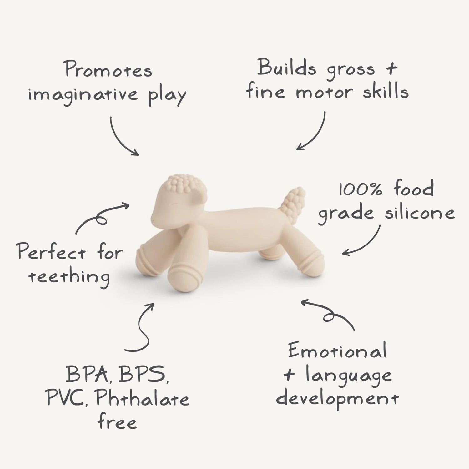 mushie Silicone Baby Teether Toy | Bunny