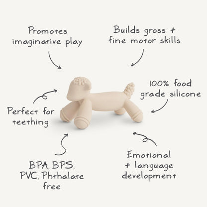 mushie Silicone Baby Teether Toy | Bunny