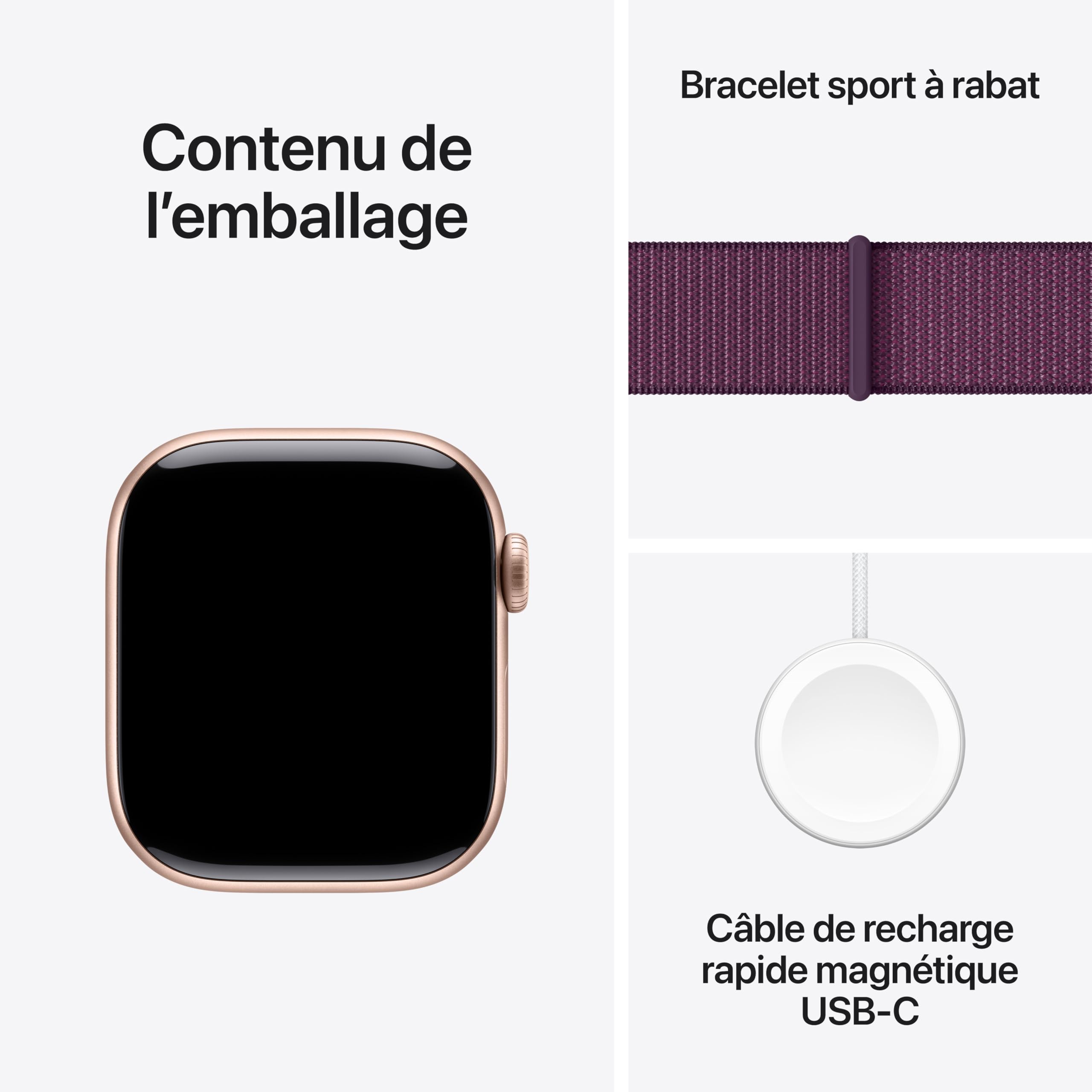 Apple Watch Series 10 [GPS 46mm] Smartwatch with Jet Black Aluminium Case with Black Sport Band. Fitness Tracker, ECG App, Always-On Retina Display, Water-Resistant