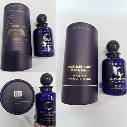 Deep Sleep Pillow Spray Patchouli Black Tea Vanilla Essential Oils Natural Fast Acting Aromatherapy Mist for Restful Sleep Relaxation Calming Stress Relief Bedtime &amp; Shower Spray Luxury Self care Gift