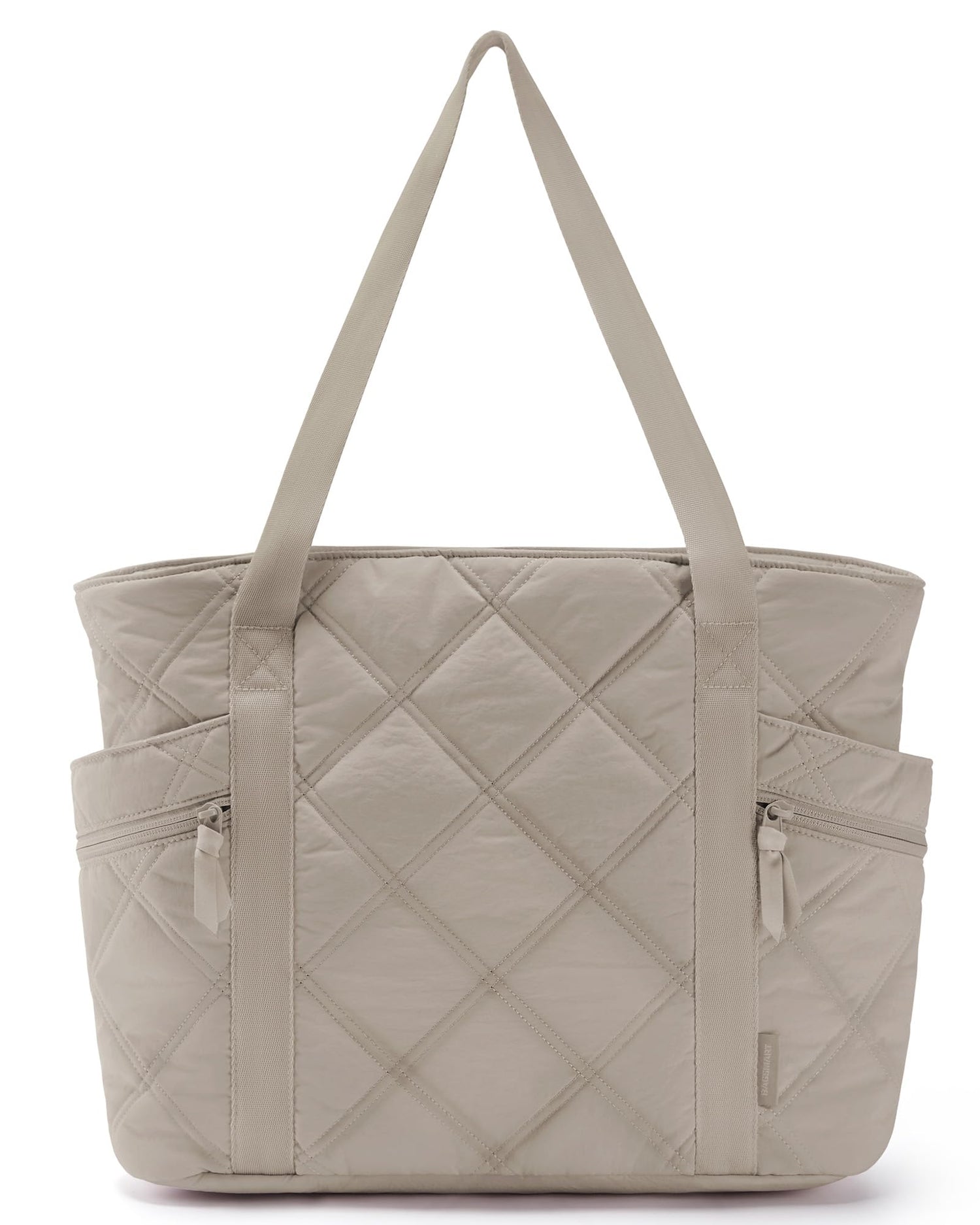BAGSMART Tote Bag for Women, Puffer Tote Bags with Zipper, Travel Essentials Quilted Nurse Bag Carry On Bag Gifts for Women