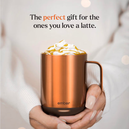Ember Temperature Control Smart Mug 2, 14 Oz, App-Controlled Heated Coffee Mug with 80 Min Battery Life and Improved Design, White