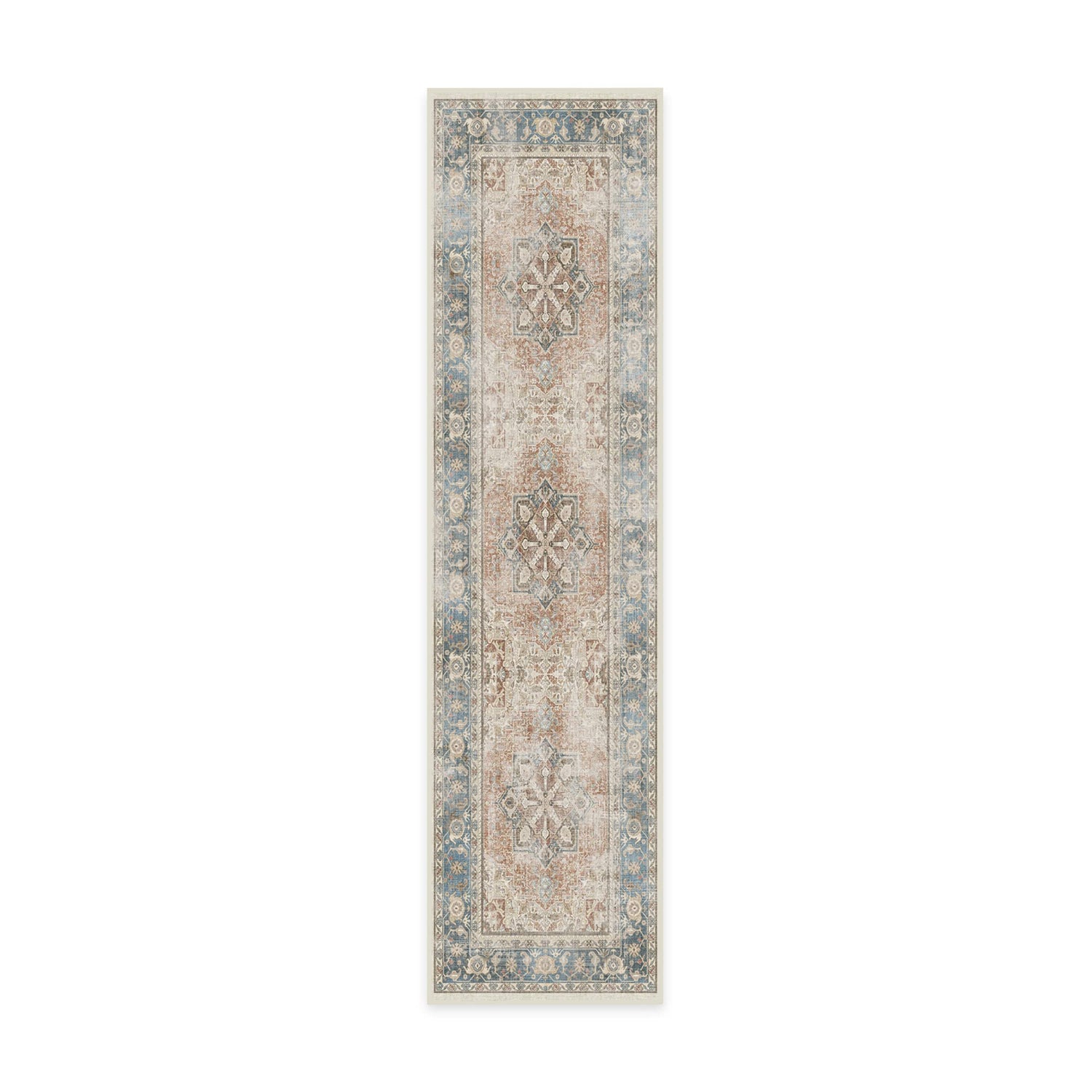 RUGGABLE Kamran Washable Rug - Perfect Vintage Area Rug for Living Room Bedroom Kitchen - Pet &amp; Child Friendly - Stain &amp; Water Resistant - Hazel 5&