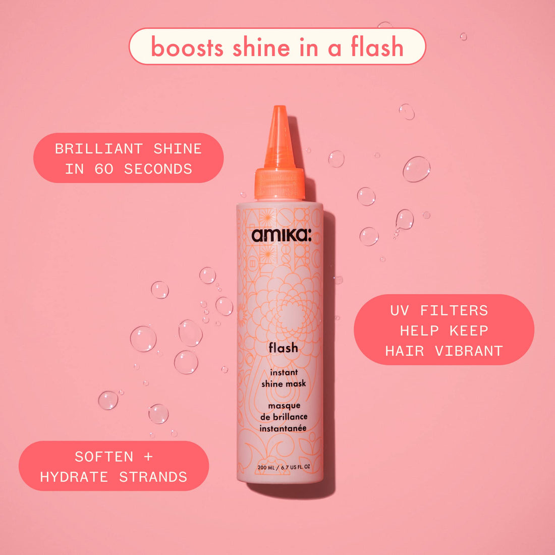 amika Flash Instant Shine Mask, 6 Fl Oz