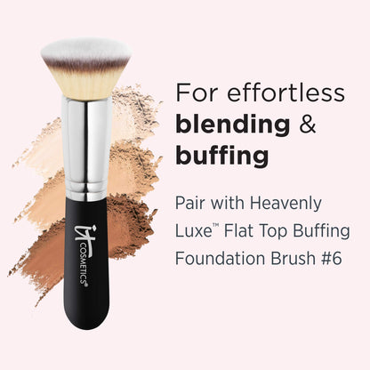 IT Cosmetics Celebration Foundation - Full-Coverage, Anti-Aging Powder Foundation - Blurs Pores, Wrinkles &amp; Imperfections - With Hydrolyzed Collagen &amp; Hyaluronic Acid - 0.3 oz