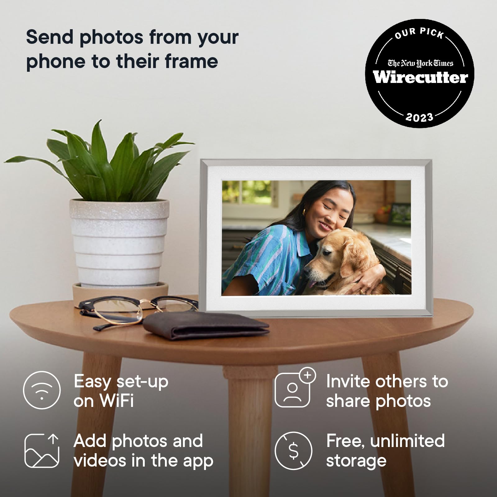 Aura Digital Picture Frame - 10.1&quot; HD Mat Display | Wirecutter&