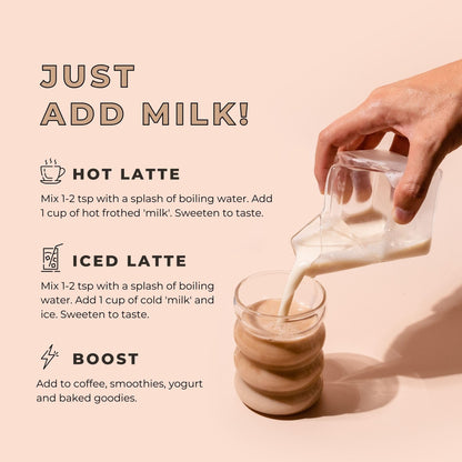 Blume Rose London Fog Latte with Zero Sugar or Caffeine - Certified Organic, Vegan and Gluten-Free - Tart Cherry &amp; Rosehips blend rich Antioxidant &amp; Vitamin to Ease Bloating and Boost Your Natural Glow - 30 Servings