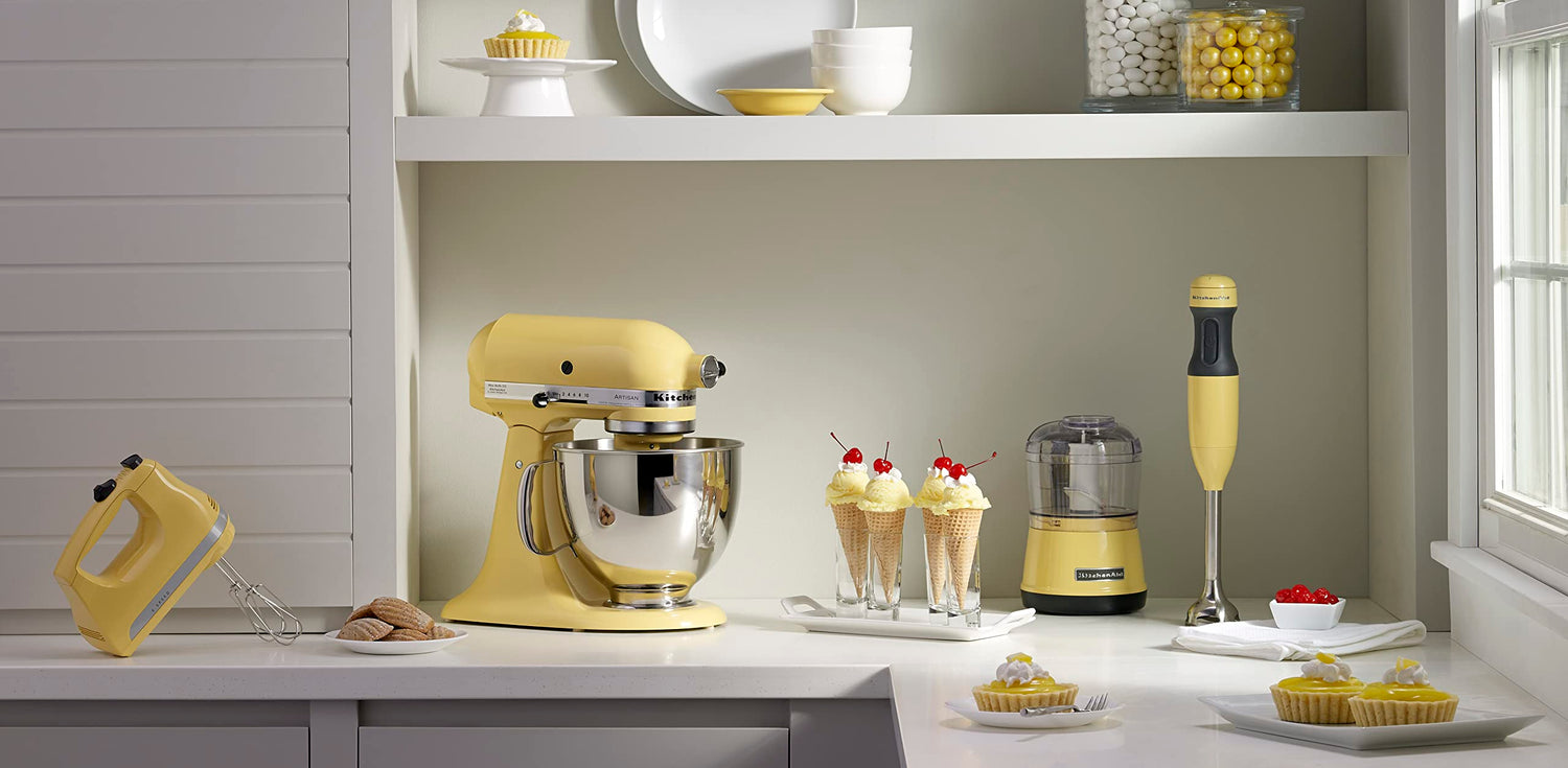 KitchenAid Artisan Series 5-Quart Tilt-Head Stand Mixer, Almond Cream, KSM150PSAC
