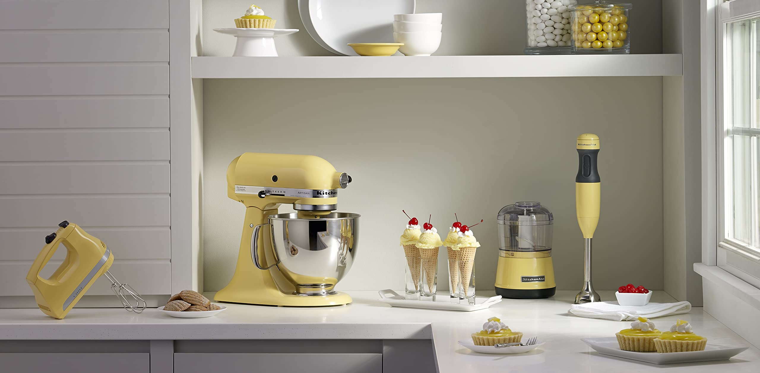 KitchenAid Artisan Series 5-Quart Tilt-Head Stand Mixer, Almond Cream, KSM150PSAC