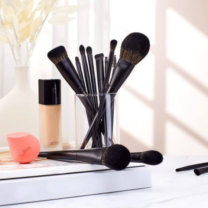 Jessup Makeup Brushes 14Pcs Makeup Brush Set Premium Synthetic Powder Foundation Contour Blush Concealer Eye Shadow Blending Liner Make Up Brush Kit Light Grey T329