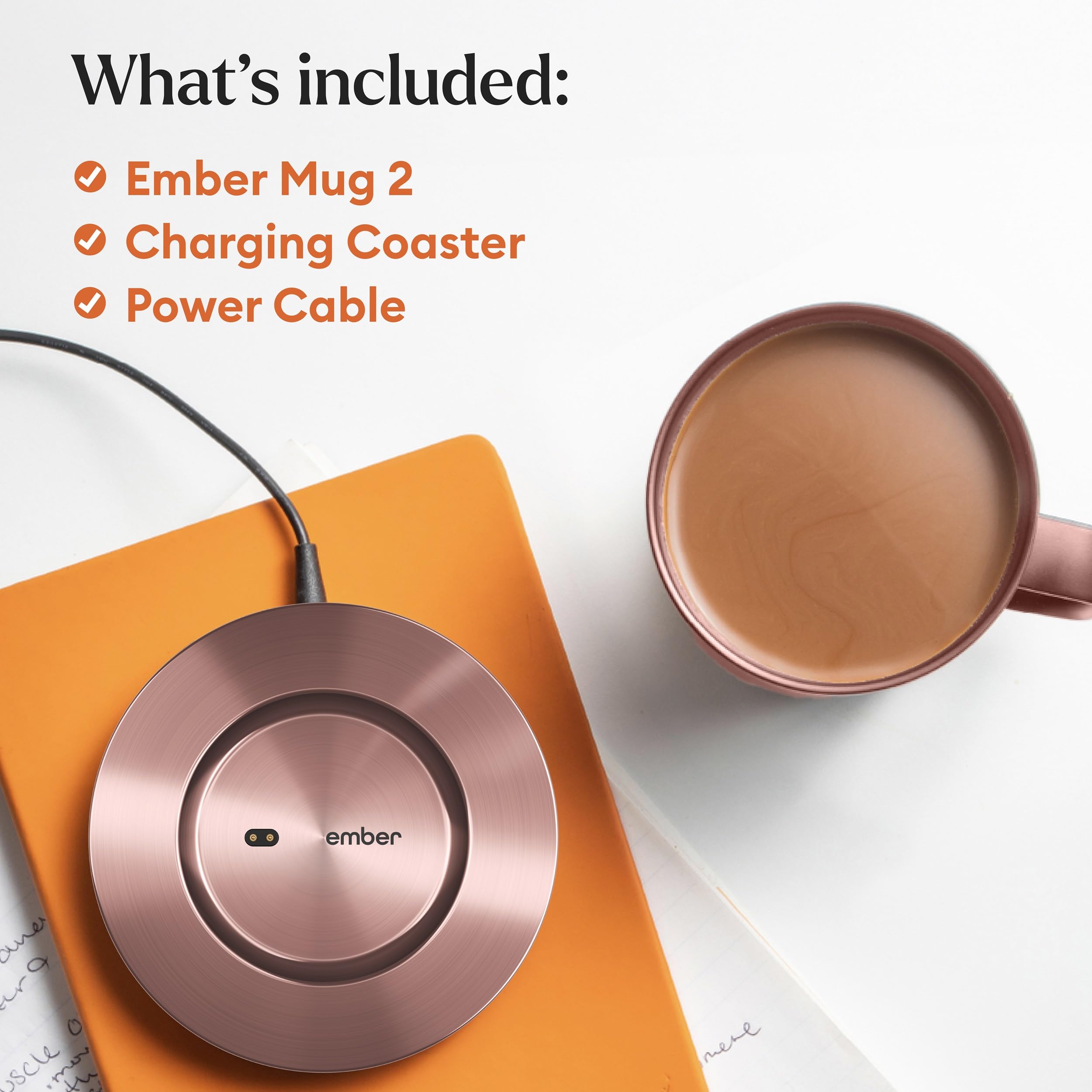 Ember Temperature Control Smart Mug 2, 14 Oz, App-Controlled Heated Coffee Mug with 80 Min Battery Life and Improved Design, White