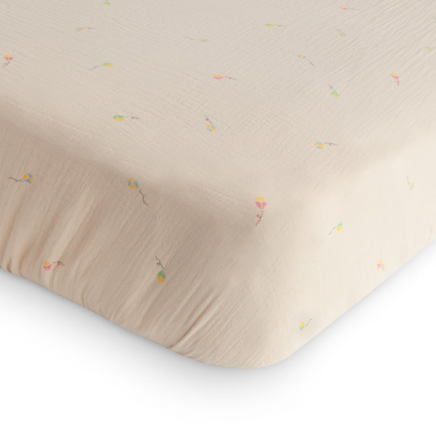 mushie Extra Soft Muslin Fitted Crib Sheet | 192 Thread Count | 28&quot;x 52&quot; (Fog)