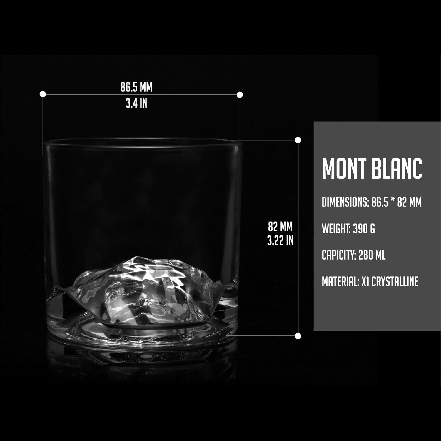 LIITON Heavy Crystal Whiskey Glasses Gift Set, Thick Freezable Bourbon Glass 1lb Each, Premium Whiskey Gifts for Men, Frozen Crystal Chills Cocktails Featuring Grand Canyon Glasses Set of 2, 10 oz