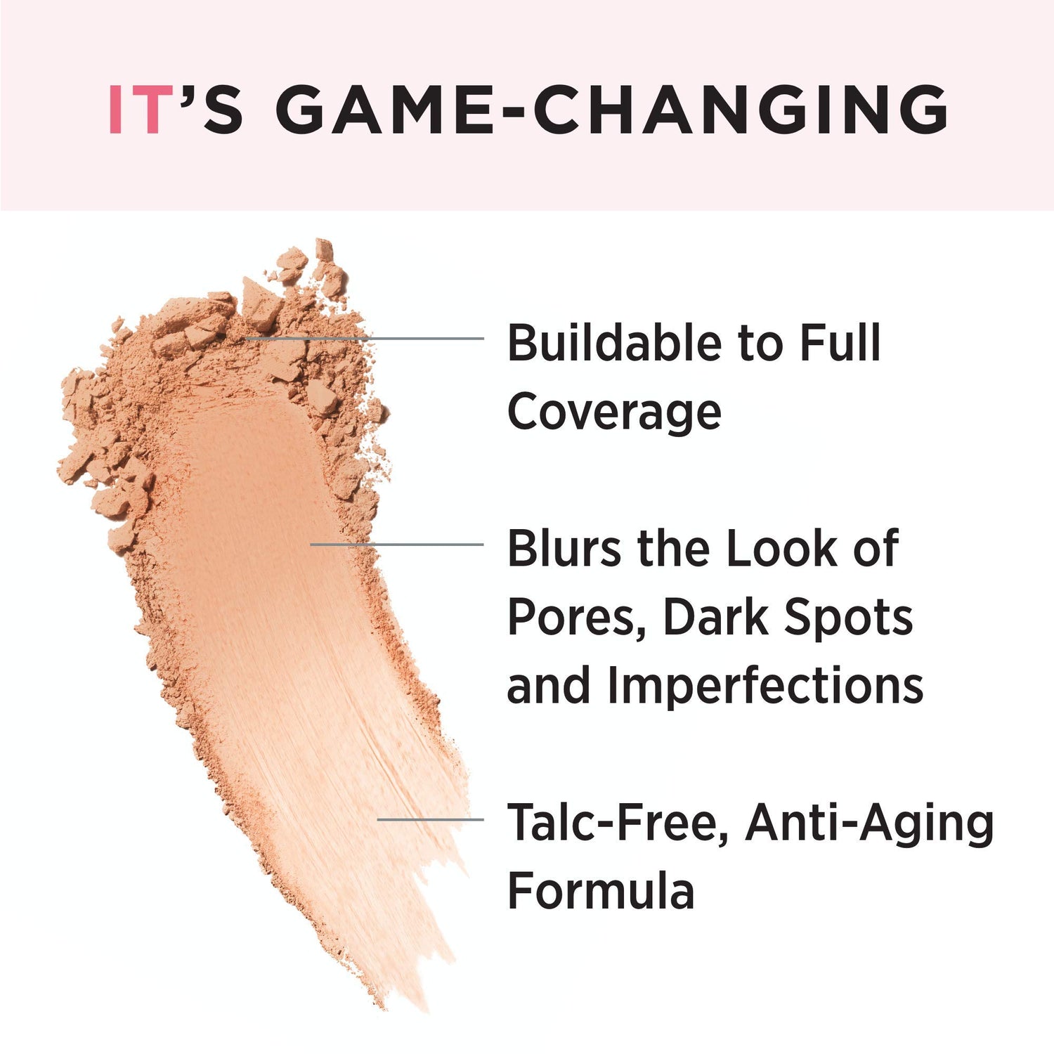 IT Cosmetics CC+ Airbrush Perfecting Powder Foundation - Buildable Full Coverage Of Pores &amp; Dark Spots - Hydrating Face Makeup with Hydrolyzed Collagen &amp; Niacinamide - 0.33 Oz