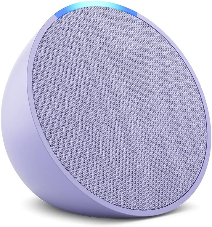 Amazon Echo Pop (newest model), Full sound compact smart speaker with Alexa, Lavender Bloom