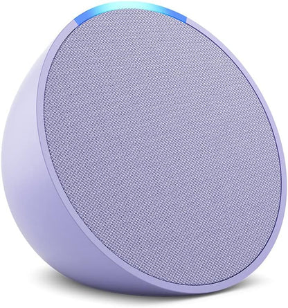 Amazon Echo Pop (newest model), Full sound compact smart speaker with Alexa, Lavender Bloom